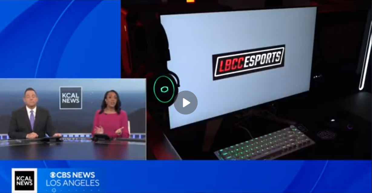 LBCC Esports, broadcast by CBS-Los Angeles KCAL News video thumbnail